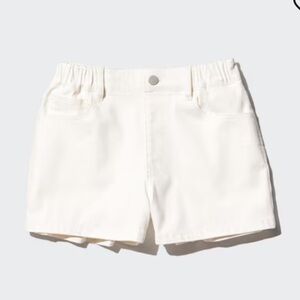 Uniqlo GIRLS Easy Colour Shorts Off White